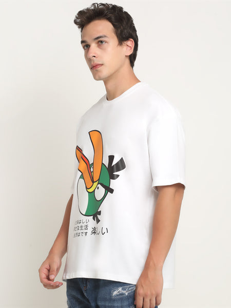 Hyper Bird - White Oversized T-Shirt