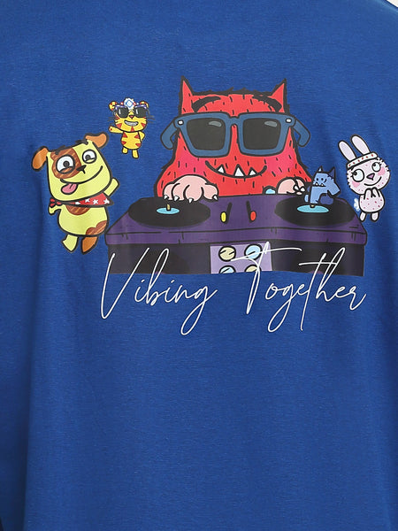 Vibing Together Fnb Blue Oversized T-Shirt