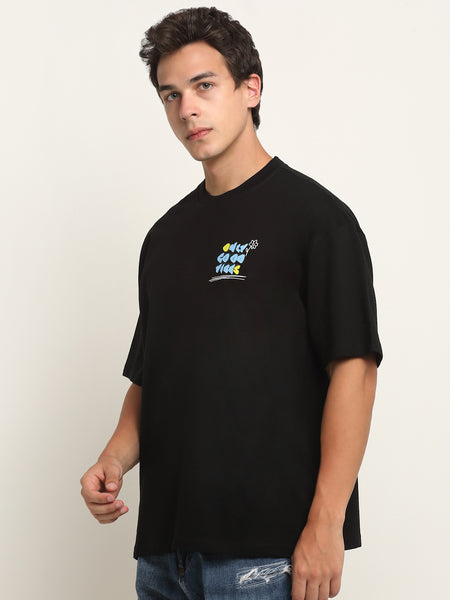 Only Good Vibes - Black Oversized T-Shirt