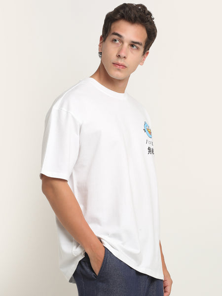 Vroom Tweet - White Oversized T-Shirt