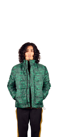 All Over Theorem Printed Quilted Jacket