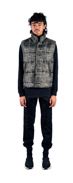 All Over Theorem Printed Quilted Gilet