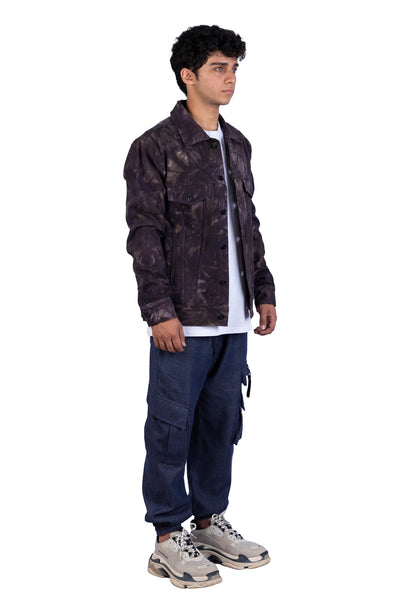 Marble Charcoal Tie Dye Jacket